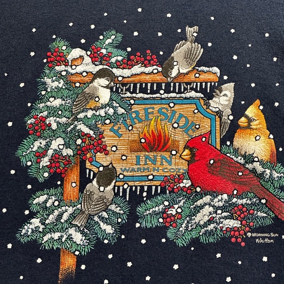 MORNING SUN VINTAGE WOMENS DOUBLE COLLARD CHRISTMAS SWEATSHIRT SZ 1X - Picture 7 of 9